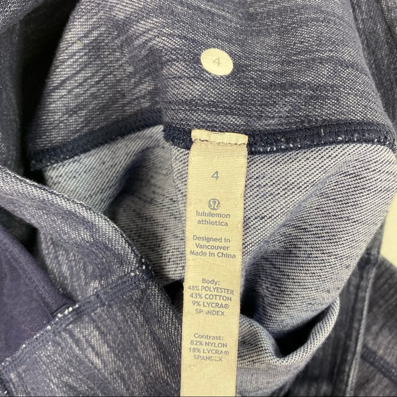 Lululemon womens roll up cropped leggings yoga pants size 4 blue - Picture 4 of 8